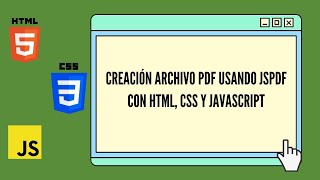 Crear PDF usando jsPDF con JavaScript [upl. by Atiuqal790]