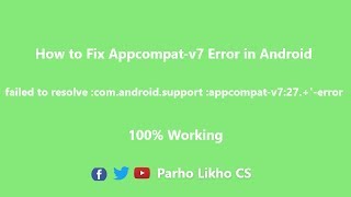 failed to resolve comandroidsupport appcompatv727error 2018 android studio tutorial [upl. by Rramed]