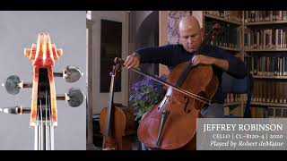 Jeffrey Robinson cello  Robert deMaine  at the Metzler Violin Shop [upl. by Asor]