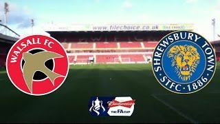 FA CUP Walsall v Shrewsbury [upl. by Anircam]