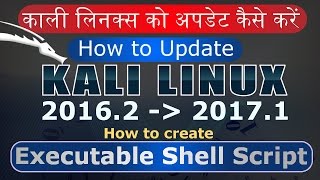 Hindi Update to Kali Linux 20171  How to create Executable Shell Script [upl. by Kaylyn]