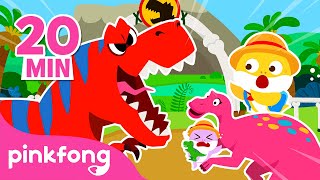 Peekaboo Baby Shark Babysits at a Dinosaur Theme Park  More  Dinosaur Songs  Pinkfong for Kids [upl. by Ardnassak]