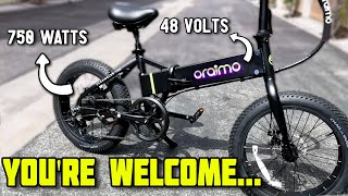 BALLIN ON A BUDGET This is the best cheap Ebike I could find Oraimo Scrambler 100 Review [upl. by Hnoj297]