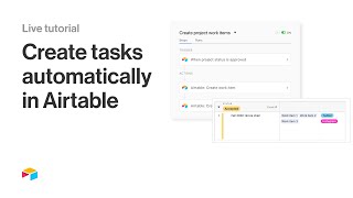 How to create tasks automatically in Airtable  Live tutorial [upl. by Rosalinda]