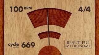 100 BPM 44 Wood Metronome HD [upl. by Aynatan]