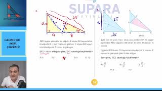 SUPARA TYT AYT GEOMETRİ ÜÇGENDE AÇIORTAY TEST 3 [upl. by Sells]