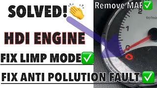 HDI How To Fix Limp Mode Loss of Power or Anti Pollution Fault  Remove Mass Flow Sensor MAF [upl. by Fedirko]