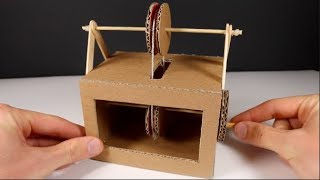 How to make a PULLEY MACHINE with cardboard at home [upl. by Tiersten]