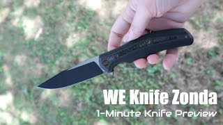 WE Zonda w Timascus Folding Knife 1Minute Preview  Atlantic Knife [upl. by Hannahc958]