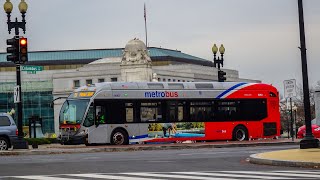 WMATA Metrobus 2014 NABI 42 BRT Hybrid 8083 On Route D6 [upl. by Bergess473]