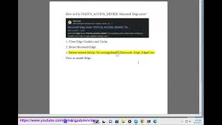 Fix STATUSACCESSDENIED error in Microsoft Edge [upl. by Monto935]