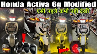 Activa 6G Modified  Honda activa new modified  Activa Modifications  Skd Bike World [upl. by Tufts440]