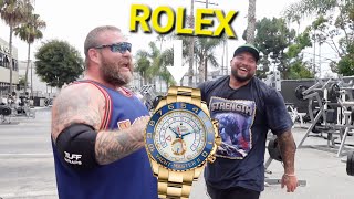 ACTION BRONSON BETS BIG BOY A ROLEX WATCH [upl. by Enelhtac631]