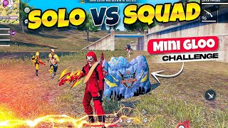 Small Gloo Wall Challenge Went Crazy  SOLO VS SQUAD GAMEPLAY  Free Fire Max [upl. by Loise819]