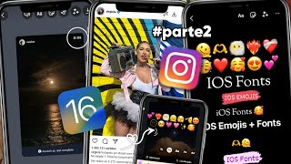 HONISTA ATUALIZADO 2023 INSTAGRAM estilo IPHONE com EMOJIS IOS e FONTE  BORDA  COMANDOS 😻 parte2 [upl. by Eibber]