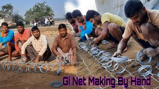 Gi Net Making By Hand📱8001073875🙋Making handmade gabion boxgi net for boundarymoonlightassam2951 [upl. by Nevaeh]