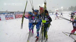 Biathlon WM  quot Massenstart Damen quot  Östersund 2019  Mass Start Women [upl. by Orvah]