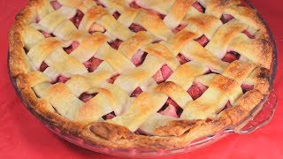 Strawberry Rhubarb Lattice Pie [upl. by Nairdna]