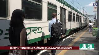 Lissone treno preso a sassate da banda di giovani [upl. by Fulviah]