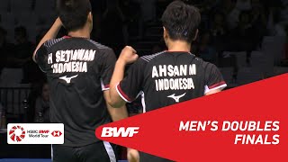 F  MD  ENDOWATANABE JPN 3 vs AHSANSETIAWAN INA 2  BWF 2019 [upl. by Gunning]