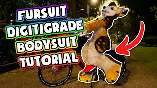 Fursuit Digitigrade Bodysuit Tutorial With zip onoff tail and feet [upl. by Irat]