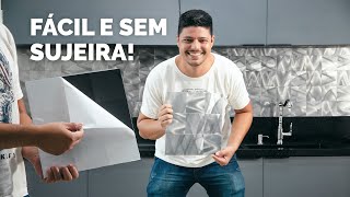 Como Aplicar Pastilha Adesiva Metálica [upl. by Ahseyd]