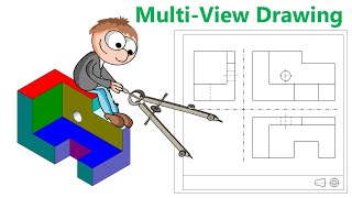 Drawing 0201 Basics of Multiview Drawing [upl. by Ahsenad]