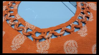 New Neck Design with dori loops  Neckline Design cutting and stitching 2021  Your Fashion Expert [upl. by Razaele]