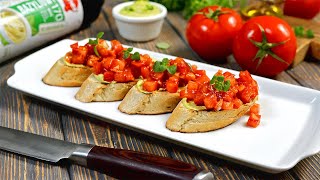 Bruschetta z sosem bazyliowym i pomidorami [upl. by Hershel490]