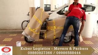 Kuber Movers and Packers  Bike Scooter Packing [upl. by Boor523]