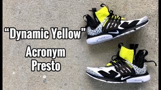 Nike Presto Mid x Acronym “Dynamic Yellow” review [upl. by Anazus]