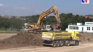 CAT 973C 963B 330B LN MercedesBenz New Hospital  RMK Winnenden Germany 05062009 [upl. by Bachman]