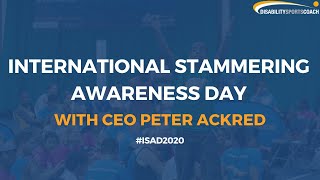 International Stammering Awareness Day 2020  An Interview with CEO Peter Ackred [upl. by Champaigne]