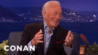 Christopher Plummer’s Secret to Long Life “Hard Drinking”  CONAN on TBS [upl. by Eikcaj]