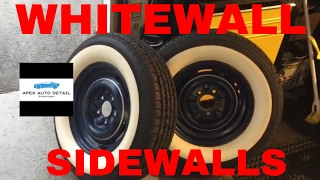 HOW TO CLEAN YOUR WHITEWALL SIDEWALLS FROM YELLOW TO BRIGHT WHITE [upl. by Kerwin435]