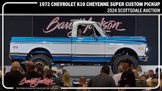 SOLD 1972 Chevrolet K10 Cheyenne Super Custom Pickup  BARRETTJACKSON 2024 SCOTTSDALE AUCTION [upl. by Meisel]