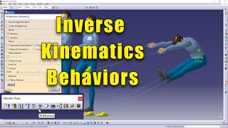 CATIA V5  Manikin Inverse Kinematics Behaviors [upl. by Ayotnom]