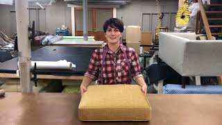 Upholstery Method  HOW TO MAKE A BOXED AND WELTED CUSHION FOR UPHOLSTERY [upl. by Adiol]