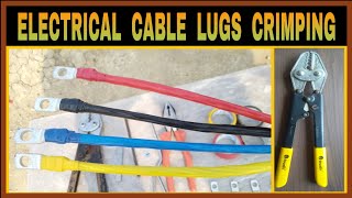 ELECTRICAL CABLE LUGS CRIMPING Cable lugs crimping kaise kare [upl. by Varipapa]