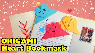 CUTE HEART BOOKMARK ❤️ How to Make A Heart Paper Bookmark  Easy Origami Tutorial [upl. by Veronica]