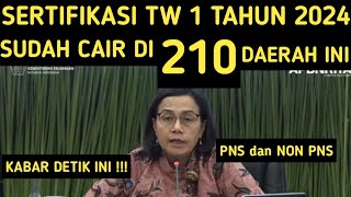 SERTIFIKASI TRIWULAN 1 TAHUN 2024 SUDAH CAIR DI 210 DAERAH INI TPG TW 1 2024 [upl. by Loredo]