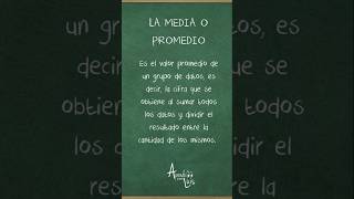 ¿Qué es la media en estadística estadistica maths media [upl. by Eednim229]