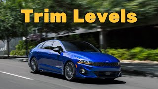 2022 Kia K5 Trim Levels Standard Features and Colors Explained [upl. by Enalb]