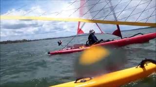 Adventure Island Hobie TriMarans in flight [upl. by Bowe]