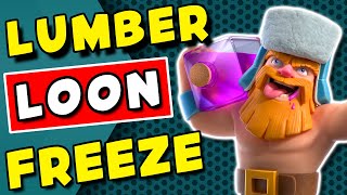 Lumberloon is Back Most powerful deck with Freeze spell  Clash Royale [upl. by Oivatco]