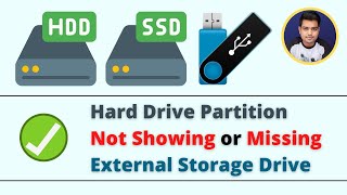 How to Fix Hard Disk Partition Not Showing up in Windows 1087  External Hard Drive Not Visible [upl. by Engapmahc]