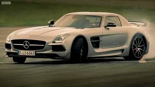 Petrol vs Electric Mercedes SLS AMG Battle  Top Gear Series 20 [upl. by Sasnett]