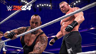 Brock Lesnar vs Undertaker  Wrestlemania 30 WWE 2K24 Showcase Mode  PS5 Gameplay [upl. by Aneerb]