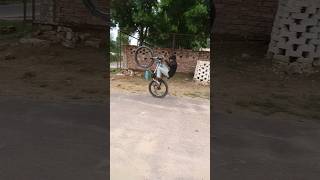 90 wheelie 😈mtb cycle stunt youtube shorts [upl. by Chrisy455]