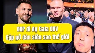 Đỗ Kim Phúc đi xem Messi nhận Quả Bóng Vàng 2023  gặp gỡ Erling Haaland  Ishowspeed [upl. by Auoh]